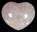 Polished Rose Quartz Heart - Madagascar #63017-1